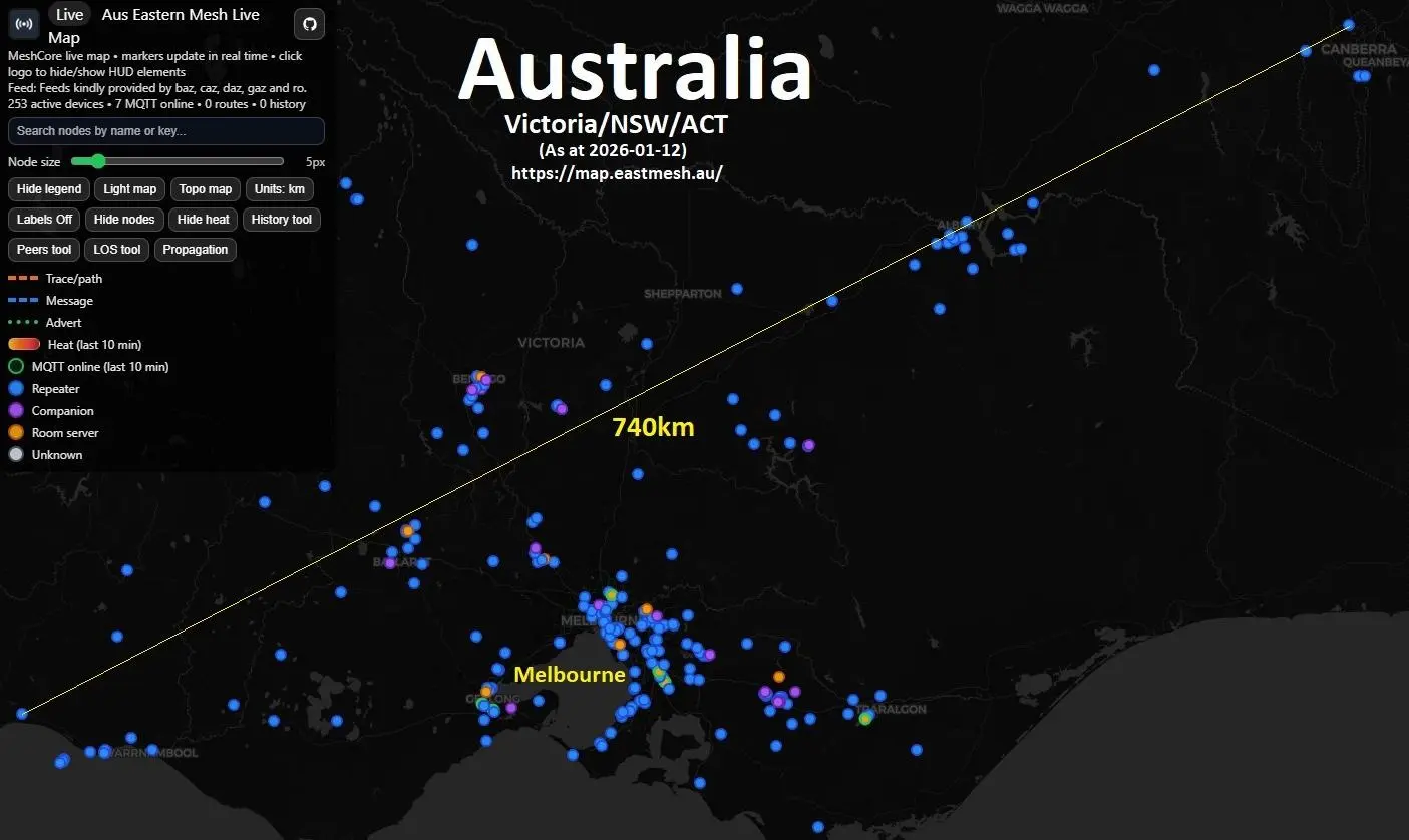 mapa australia meshcore